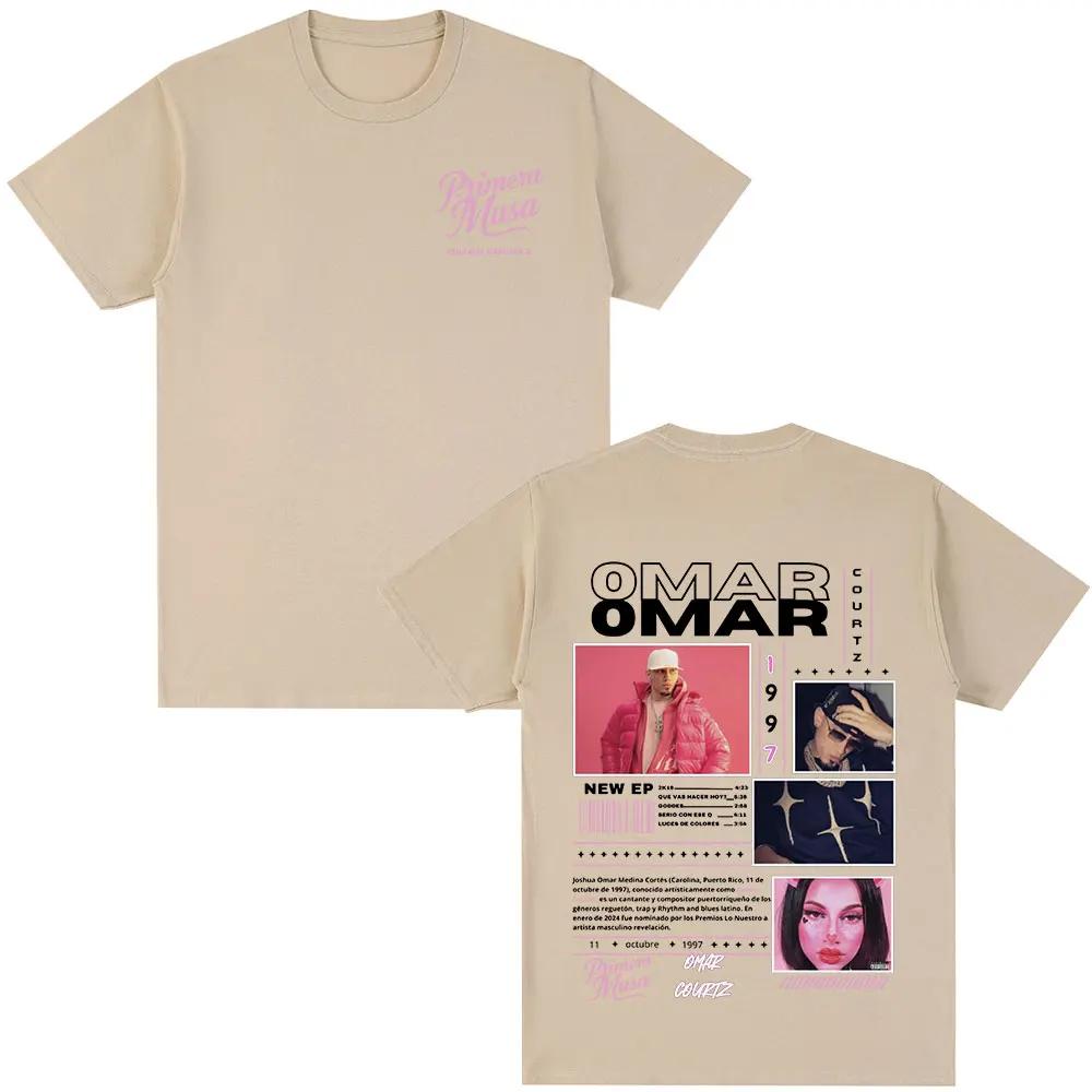 Hot Omar Courtz Primera Musa Tour Album Poster Graphic Print T-Shirt Men Women Streetwear Hip Hop Fashion Casual Cotton Short Sleeve Summer New Tee