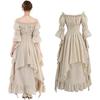 Women's Vintage Solid Color Lace Collar Long Sleeve Dress Cos Dress