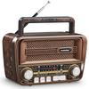 Портативное радио Gelielim, FMAMSWКоротковолновое радио, Компактное, Совместимо с USB/SD-картой, USB-зарядка, MP3-плеер с высокой громкостью, Для использования в помещении и на улице, Ретро