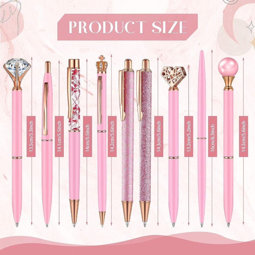 Press Gel Pens Crystal Pretty Fancy Pen Write Smooth Ballpoint Pens Set  Journaling