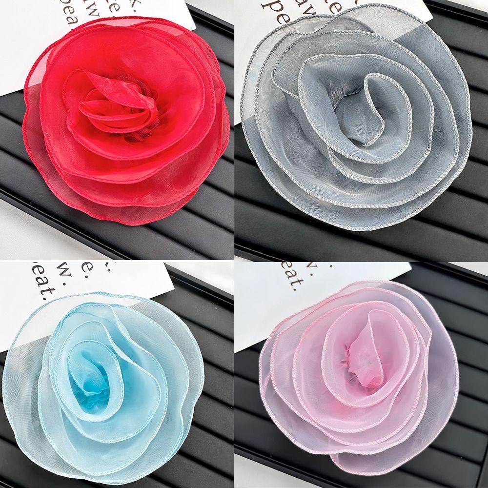 Multi-layer Yarn Pin-Up Brooch Handmade Vintage Lapel Pins New Chest Flower Corsage  for Women