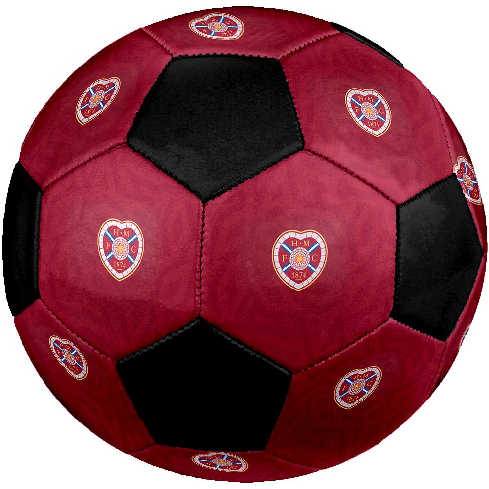 SIZE 5 Heart of Midlothian FC Soccer Ball Colorful All Ages Machine Stitched PVC Competition Ready Durable High-Bounce