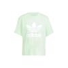 Adidas Оригинальная футболка Adicolor с буквенным принтом и логотипом, футболка с круглым вырезом и короткими рукавами, женские топы, светло-зеленый IN8436
