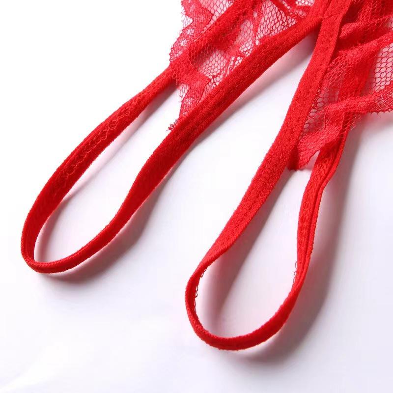 Женское сексуальное женское белье, комплект с кружевным бюстгальтером, бюстгальтер пуш-ап с трусиками, прозрачное нижнее белье с рюшами, комплект горячего эротического белья, комплекты красных трусов