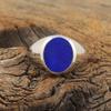 Natural Lapis Lazuli Ring, Mens Signet Ring, 925 Sterling Silver Ring, Anniversary Rings for Men, Wedding Men's Ring, Pinky Ring, Band Ring