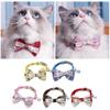Регулируемый ошейник для кошек в клетку, британский стиль, галстук-бабочка для кошек, ожерелье для кошек, котят