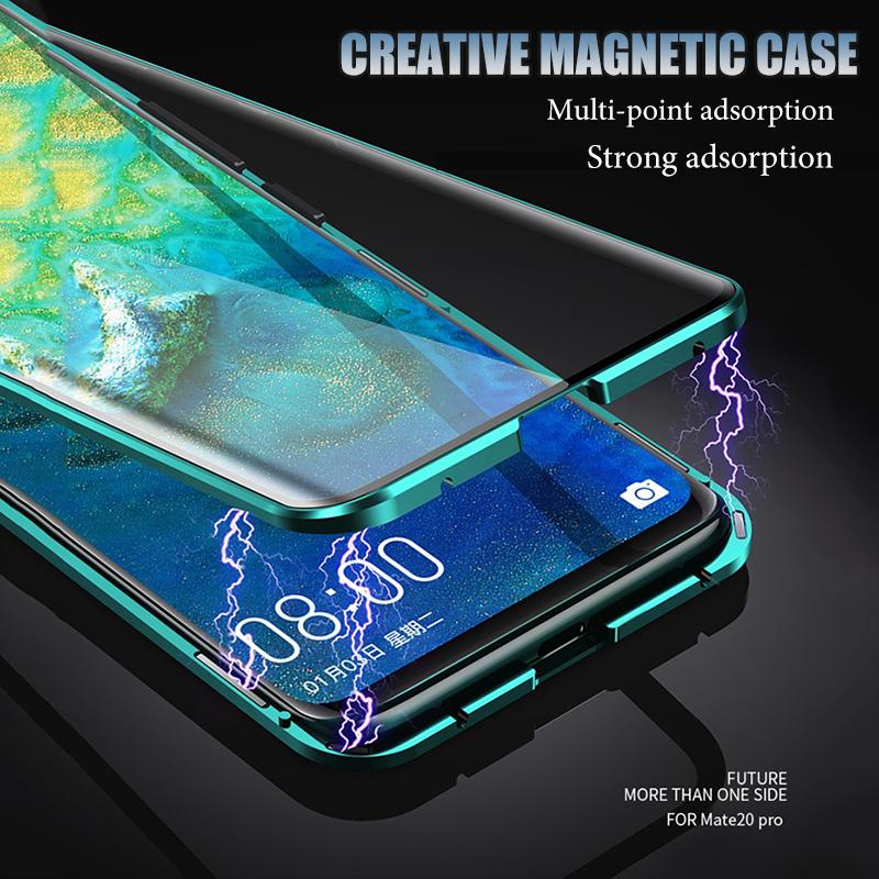 360 Full Protection Magnetic Double Sided Glass Case For Samsung S25 S24 S23 S22 S21 S20 Ultra Plus A15 A55 A14 A54 iPhone 16 15 14 13 12 11 Pro Max