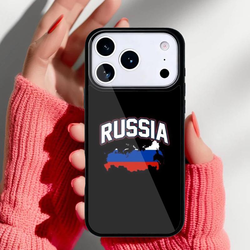 Russia Flag Phone Case for iPhone 17 Air 16e 15 14 13 Pro Max Back Cover for 12 11 Pro Coque