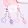 Hollow Pentagram Y2K Star Keychain Bell Pendant Cute Charm Key Ring Handbag Lanyard Accessories Car Hanging Trinket Key Holder