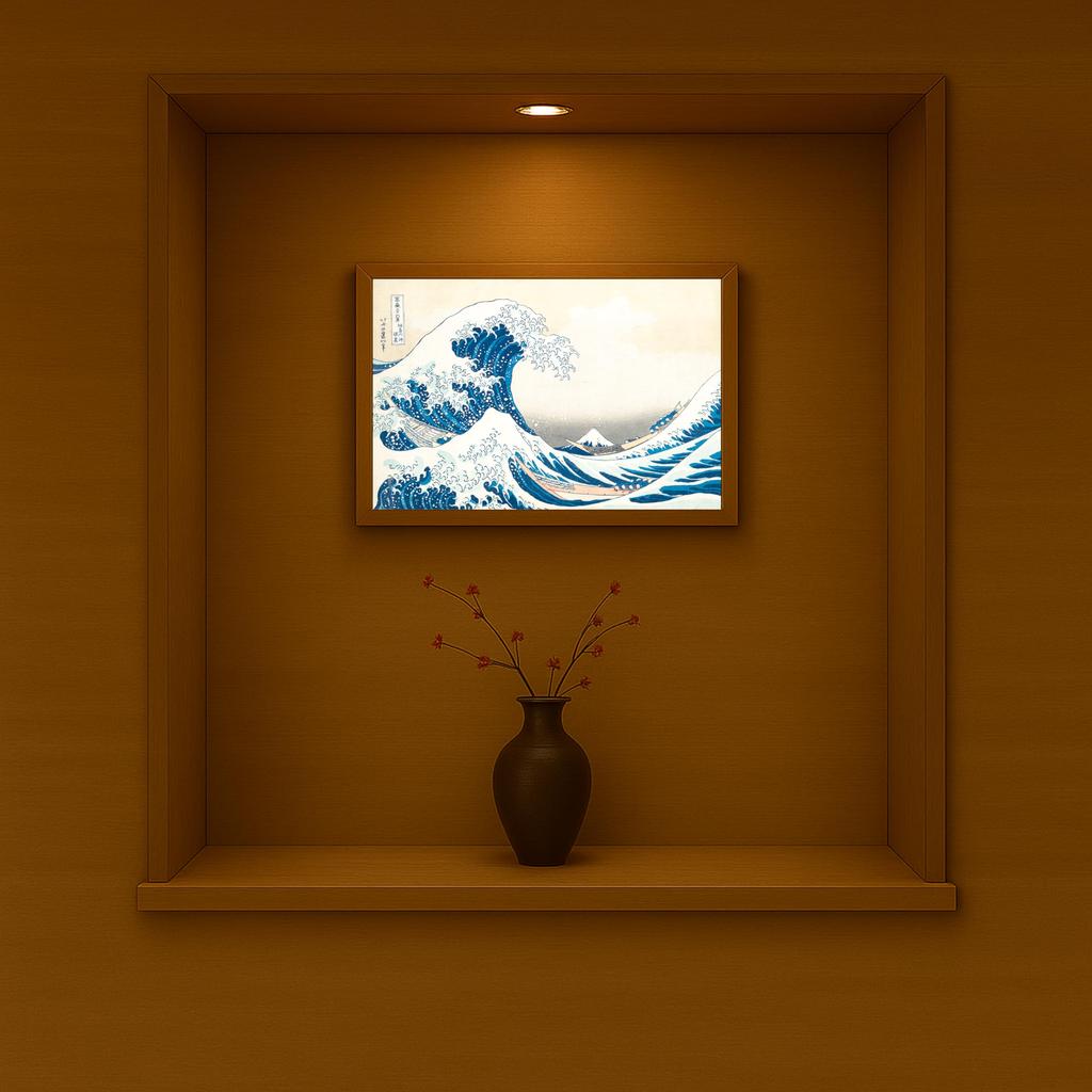 Apollo Craft Светодиодная Внутренняя Подсветка Японское Настенное Искусство Кацусики Виды Фудзи Искусство, Декор, Искусство, Современный, Подарок, Подвесной, Тридцать шесть Хокусая