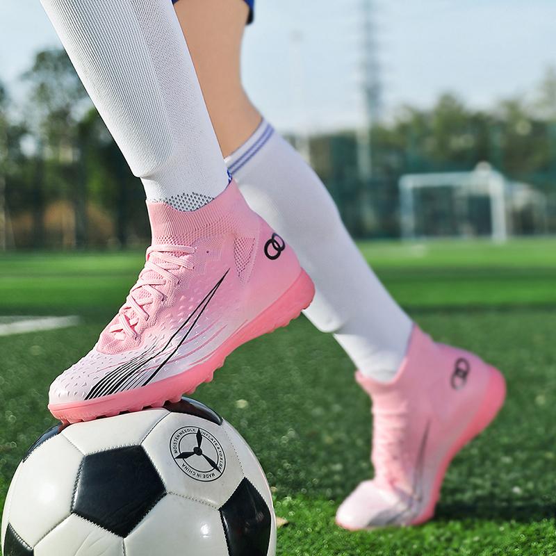 Новые мужские высокие футбольные бутсы высокого качества для профессиональных тренировок футбольные бутсы для игры на траве на открытом воздухе прочные футбольные бутсы кроссовки