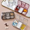 Rectangular Pill Splitter Box Frosted Weekly Pill Case  Multi Grid Split Package