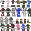 MOC Military Bos Game T60 Power Armor Officers Soldiers Building Blocks Mini Anime Action Figures Knights Robots Bricks Toys