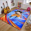 Dynamic Anime Warrior On Swirling Background Patterned Carpet, Non Slip Mat Suitable for Living Room and Bedroom Sofas