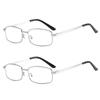 2 шт. Квадратные Металлические Очки для Чтения с Полной Оправой для Мужчин и Женщин, Очки для Пресбиопии, Устойчивые к Царапинам, Диоптрии от +1.0 +1.5 до +4.0