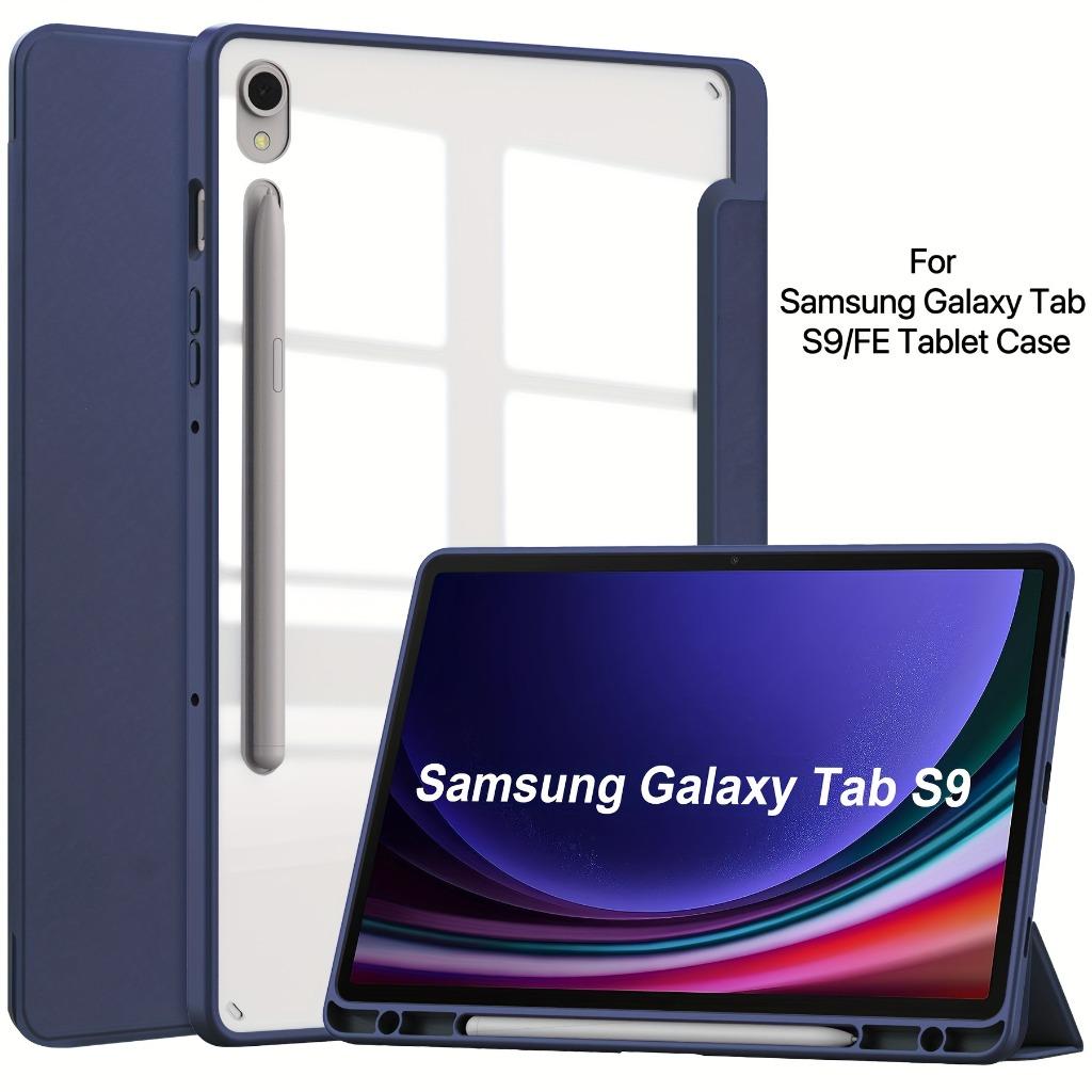Чехол для Samsung Galaxy Tab S9 11" - прозрачный, прочный, складывающийся втрое акриловый корпус со встроенным гнездом для стилуса для максимального удобства и защиты