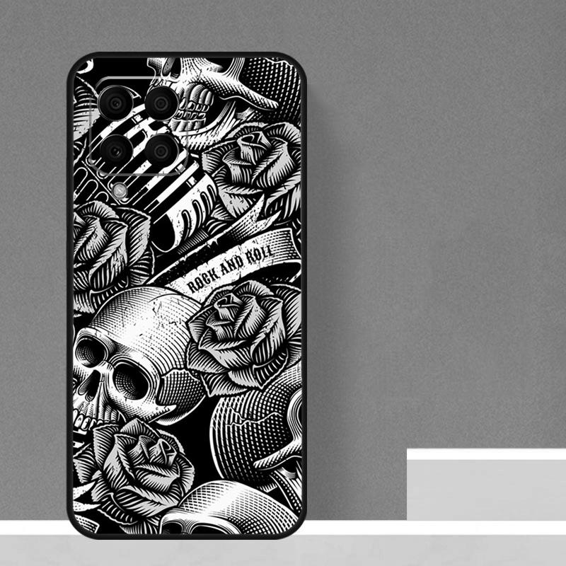 Чехол-череп в стиле Рок-н-ролл для Samsung Galaxy M23 M20 M32 M52 M56 M16 M36 M54 M34 M14 M35 M55 M15 M11 M31 M13 M53