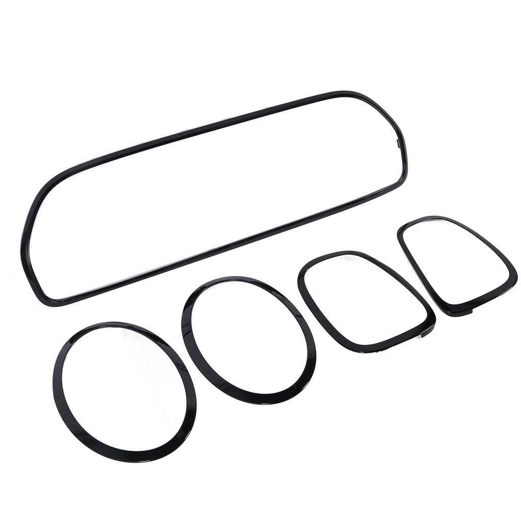 5pcs Gloss Black Headlight Taillight Grille Surround Cover Trims Kits 51119450552 Replacement for SE Standard F55 F56