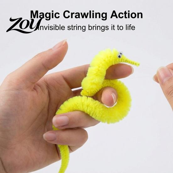 Fun Gifts for Boys Girls 23cm Cute Worm Plush Toy, Fidget Caterpillar Twist Prop Interactive Playtime with Big Eyes, Soft Stuffed Prank Toy Kids Party