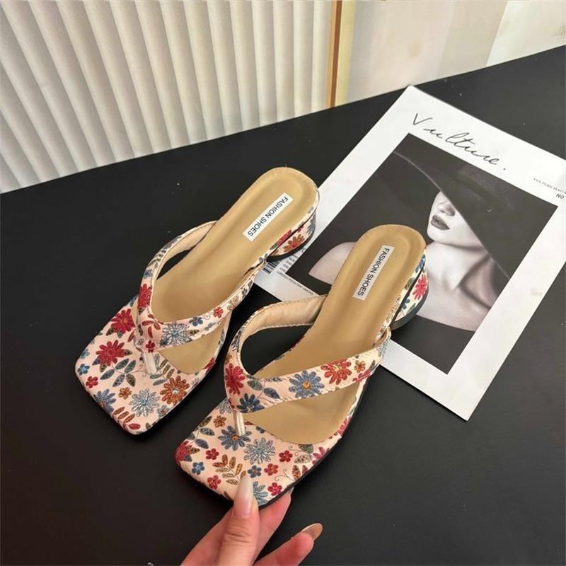 Модная обувь Тапочки Женские Летние Мюли на каблуке Pantofle Роскошные Шлепанцы Резиновые Шлепанцы Низкие Высокие 2025 Дизайнерские Гавайские Римские Туфли Fab