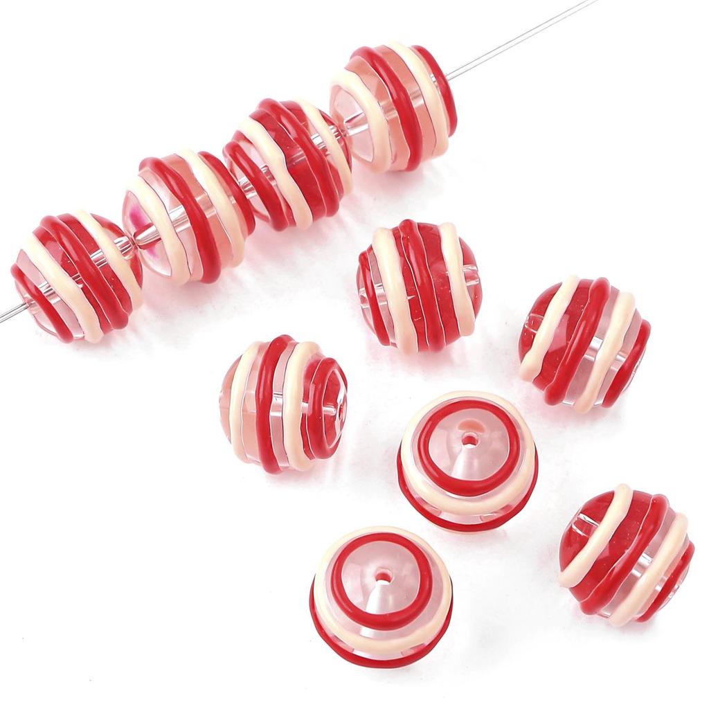 2 шт./пакет, ручная роспись, забавные цветные стеклянные бусины для DIY ожерелье, браслет, серьги, изготовление ювелирных изделий, аксессуары для рукоделия