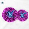 Hair Sleep Cap Women Solid Color Satin Bonnet Set Double Layer