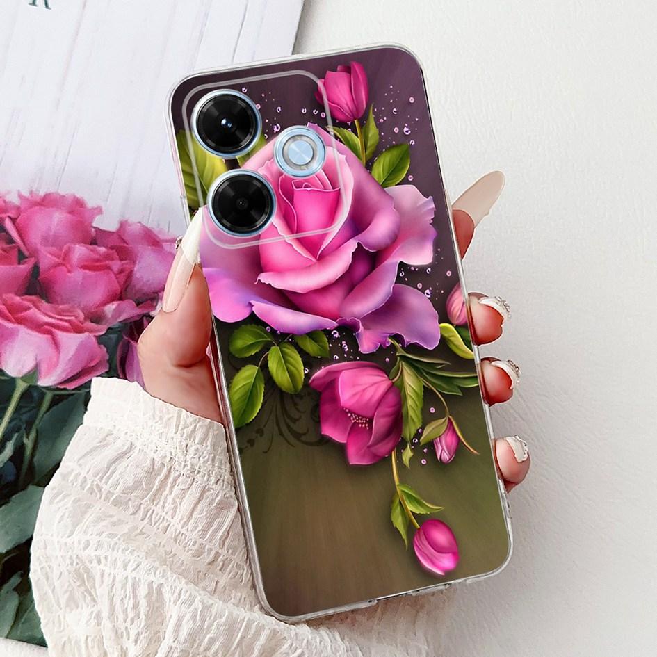 New For Xiaomi Redmi 13x 4G Case Cute Cartoon Panda Machine Flower TPU Soft Silicone Cover For Xiomi Redmi 13X Shockproof Bumper