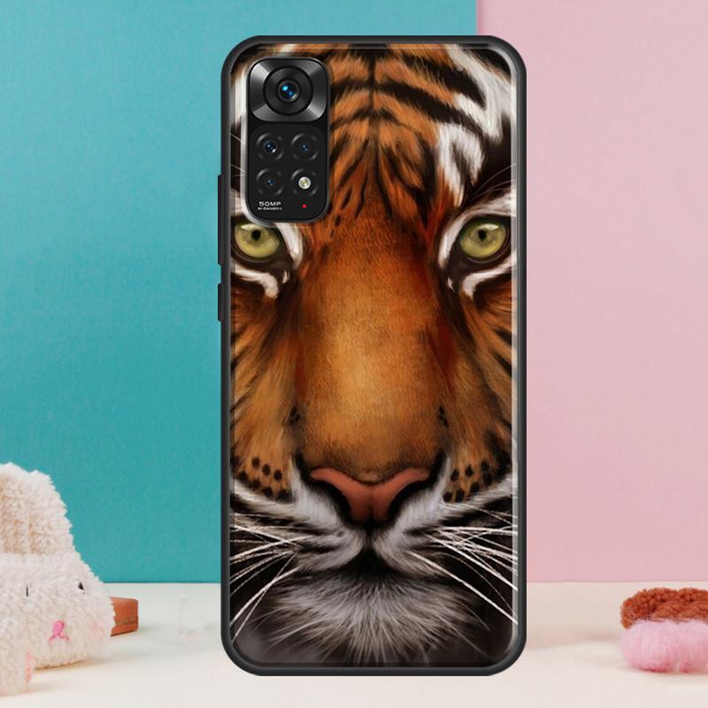 Чехол с изображением лица льва и тигра для Xiaomi Redmi Note 14 13 12 Pro 11 9 10 9S 10S 11S 12S Redmi 14C 13C 10C 12C