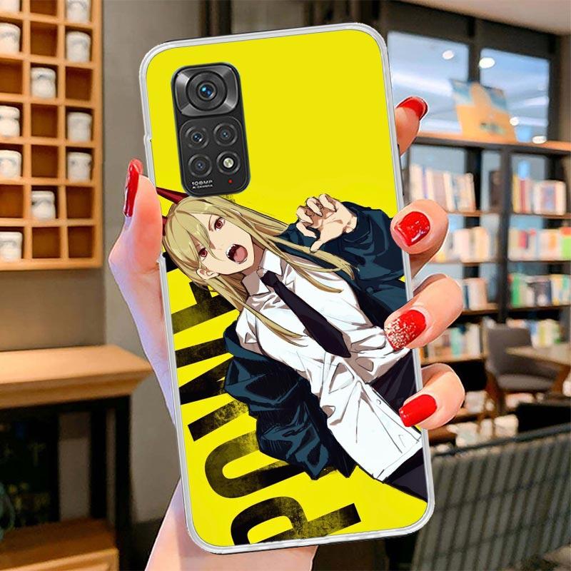 Чехол для телефона Chainsaw Makima Power Cover для Xiaomi Redmi Note 15 14 13 12 11 10 Pro Plus 14S 12S 11S 11T 11E 10S Мягкие Fundas Shel