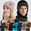 Outdoor Warm Winter Knitted  Hat & Scarf Set Stylish Knit  Cap For Men Women