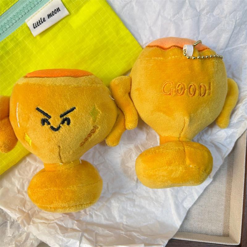 1/2Pcs Cute Victory Trophy Mascot Plush Doll Stuffed Toy Keychain Pendant Bag Hanging Charm Keyring Lucky Blessing Souvenir Gift