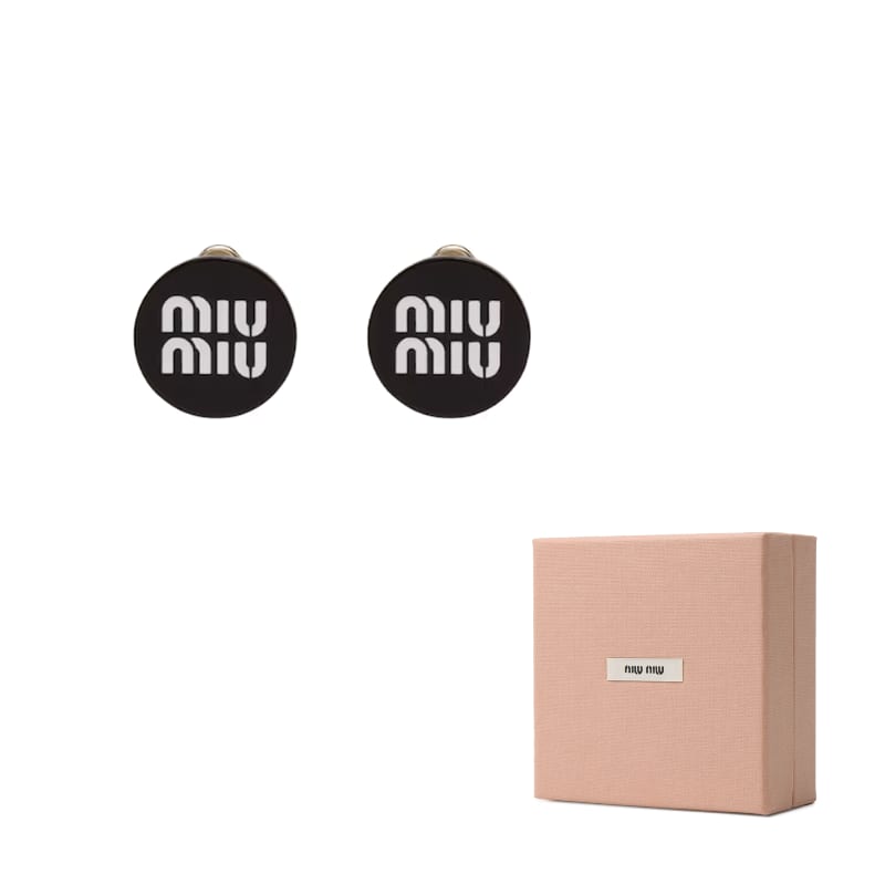 MIU MIU Resin Earrings Women's Black 5IO0632F8OF0967