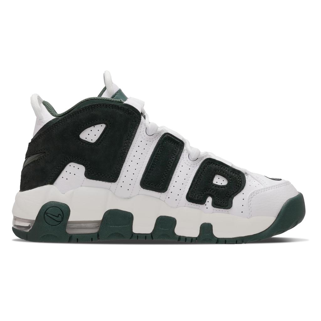 Nike Кроссовки Air More Uptempo Винтажные Баскетбольные Женские Высокие Белый/Зеленый FQ1938-100(Команда645-)