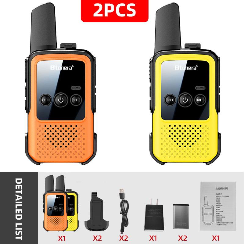 BTONERA BT300 MiniWalkie Talkie Two-way Radio 2 PCS Kids Walkie-talkie PMR/FRS Communication Radio Portable for Camping Toys