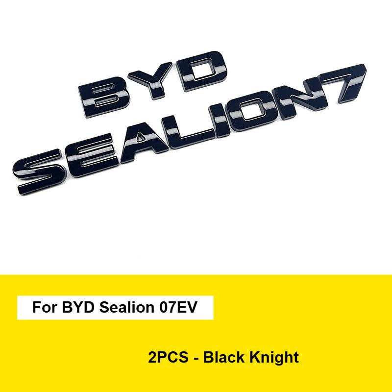 Для BYD Sealion 07 EV Автомобиль Черный Передний Значок Модификация Черный Воин Значок Автомобиля Покрытие Стилями Логотип Задний Логотип