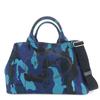 Used Handbag Canapa B2642B Canvas Royal Blue Camouflage