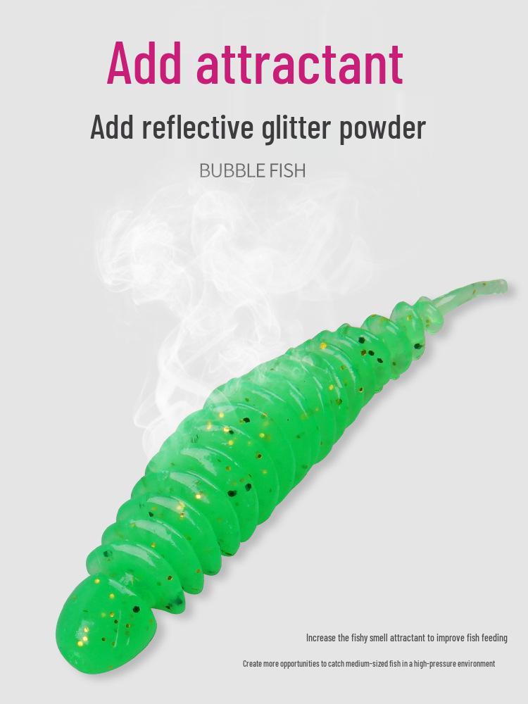 Японский микро-джиговый спиннинг 3,5 см с игловидным хвостовиком и мягкой приманкой- червем для окуня и мандаринки - 4,8 см с прямым хвостовиком