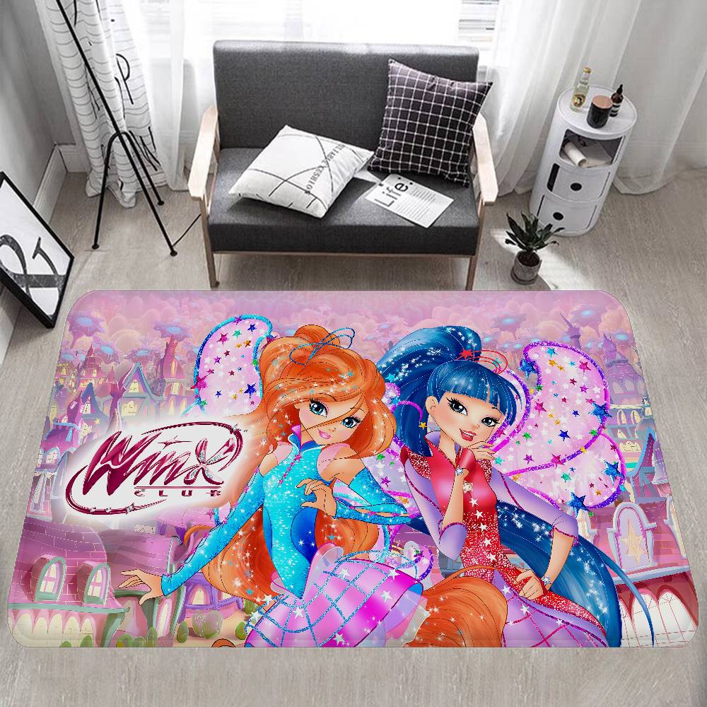 Девочка-W-Winx Мультяшные Клубы Кухонный Коврик Нордический Стиль Спальня Гостиная Придверный Коврик Дом Балкон Противоскользящий Приветственный Коврик