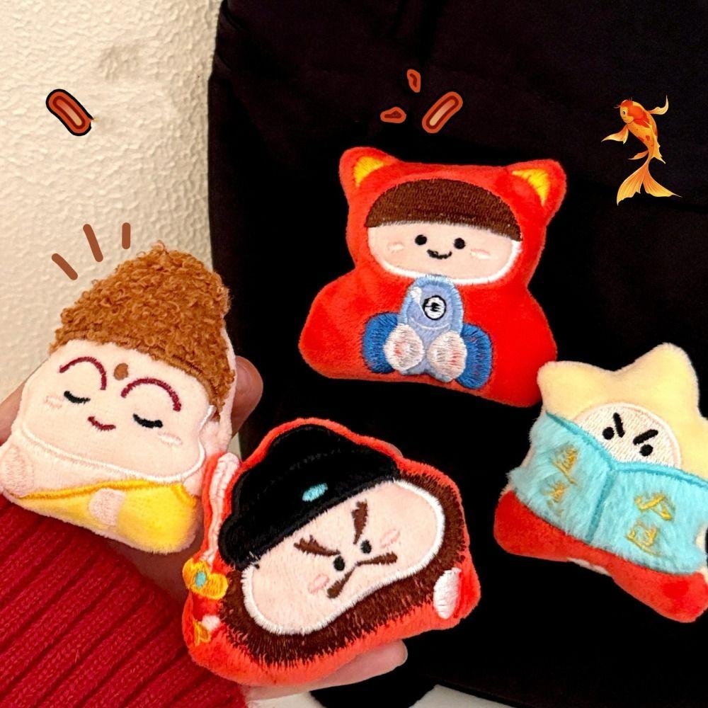 Yuchi Gong Chinese God Dolls Pendant Guanyin Plush God of Longevity Pendant Backpack Decor