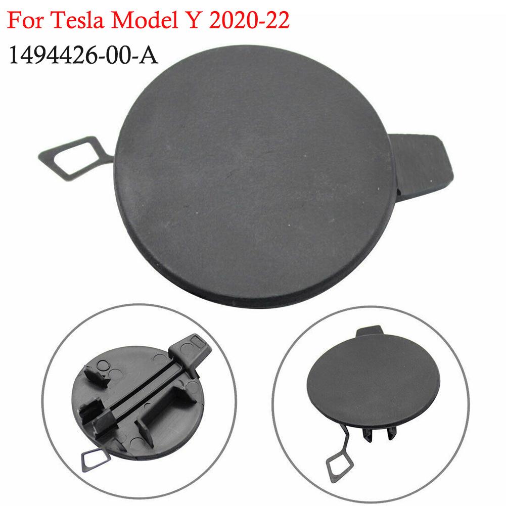 Накладка на буксировочный крюк для Tesla Model Y 2020-22 Вставки 1494426-00-A Аксессуары Черный Бампер Автомобиль Внешний вид Задний