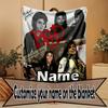 Custom Name Personalized Michael Jackson Print Blanket, Home Decor, Bedroom, Sofa, Camping, Couch, Gifts for Birthday Christmas