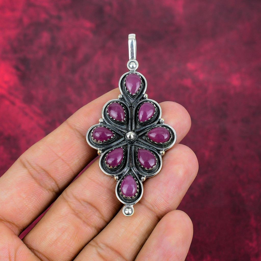 Подвеска с аметистом, ювелирные изделия из драгоценных камней, подвеска из цельного серебра 925 пробы, подарок для женщин, подвеска ручной работы