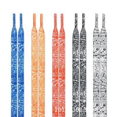 Шнурки с цветком кешью, плоские шнурки для кроссовок, креативные градиентные цветные шнурки для мужчин и женщин, аксессуары для обуви