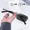 Rimless Square Metal Glasses Fashion Popular Small Rectangle Glasses for Women Men