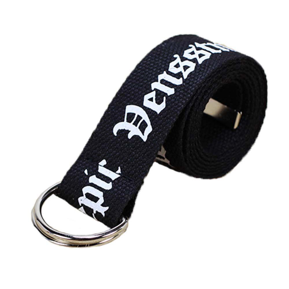 Neutral D Ring Women Canvas Unisex Men Double Buckle Nylon Belt Waist Belt Waistband Unisex Belt