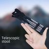 Telescopic Stainless Steel Folding Camping Stool - Portable Outdoor Chair for Fishing and Camping