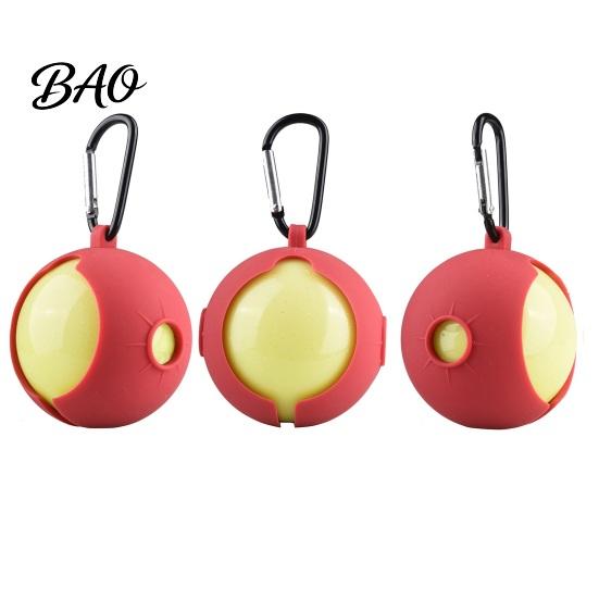 Golf Ball Travel Case Silicone Cover with Carabiner, Portable Standard Holder, Flexible Carrier Protective Sleeve, Accessories, Gift for Golfers