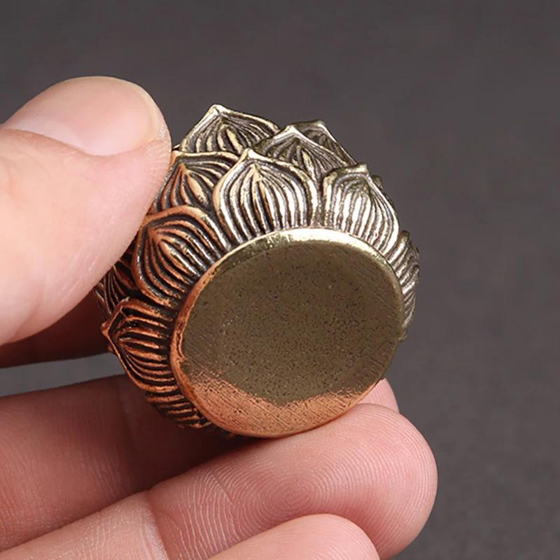 Lotus Incense Burner Copper Incenser Holder Decoration For Home Censer Desktop Ornament For Shop Office Home Decoration Roducts