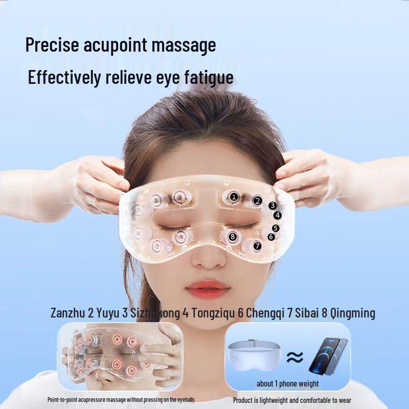 MIAOJIE Heated Eye Massager with 3D Contoured Design CN plug (adapter included)