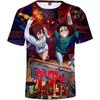 Футболка с 3D-принтом Аниме Манга Мужская Женская Круглый вырез Короткий рукав Модная Одежда в стиле Харадзюку Детские Топы Большого размера Мужская одежда